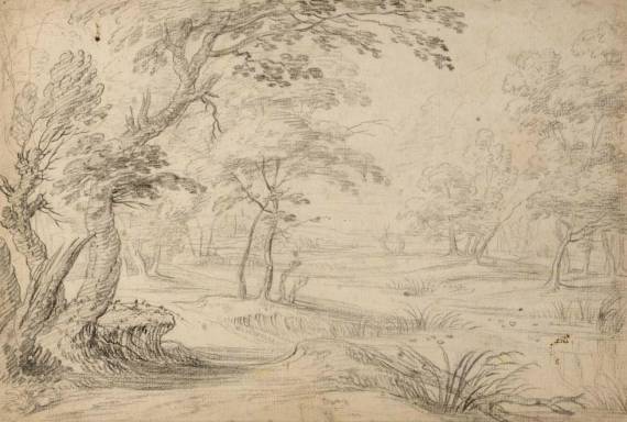 Wooded Landscape with Village in the Background