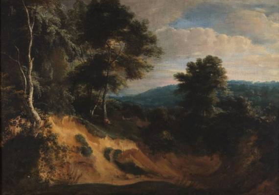 Resting Peasant near a Dune in a Wooded Landscape