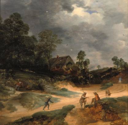 Dune Landscape with Figures on a Track 