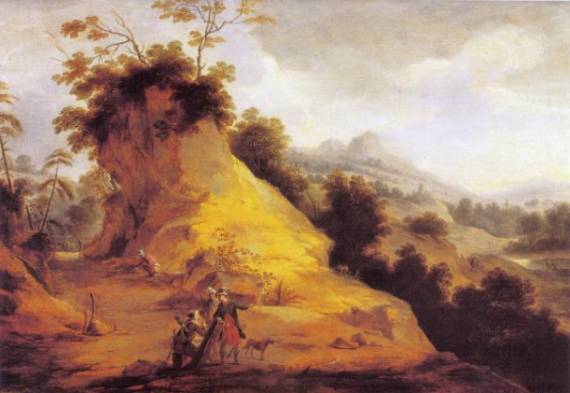  Landscape with Four Huntsmen on a Track