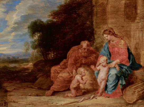 Holy Family with saint John the Baptist