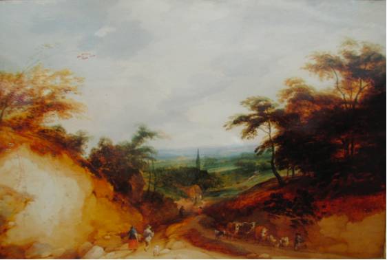Country Road towards a Hamlet