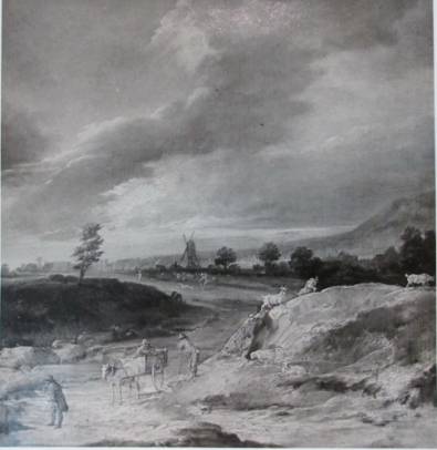 Distant View with Windmill