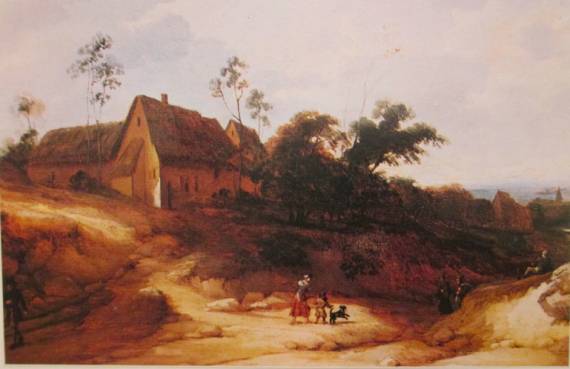 A Hamlet on a Hill, Woman and Child