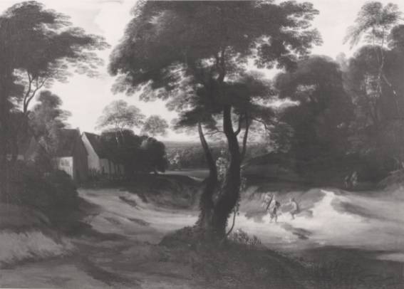 High Tree in a Glade near a Village