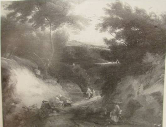 A Track trough a Forest with Peasants resting by a Sandbank