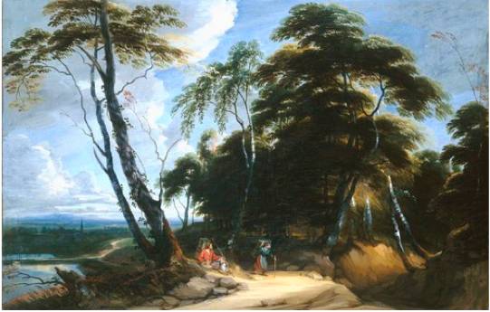 Forest Landscape with Tall Birches 