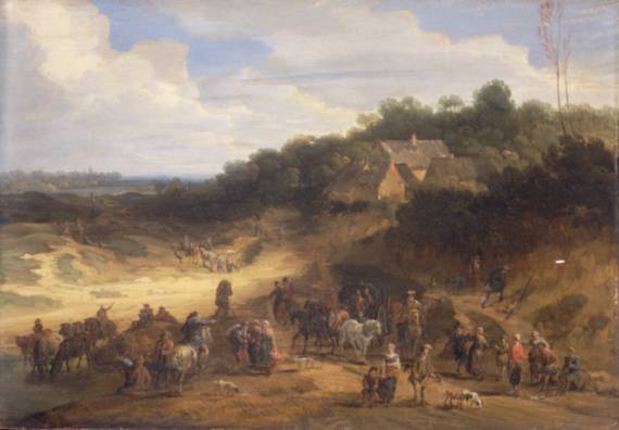 Dune Landscape with Peasants Departing for the Market
