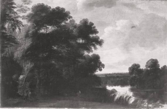 Travellers on a Path near a Pond