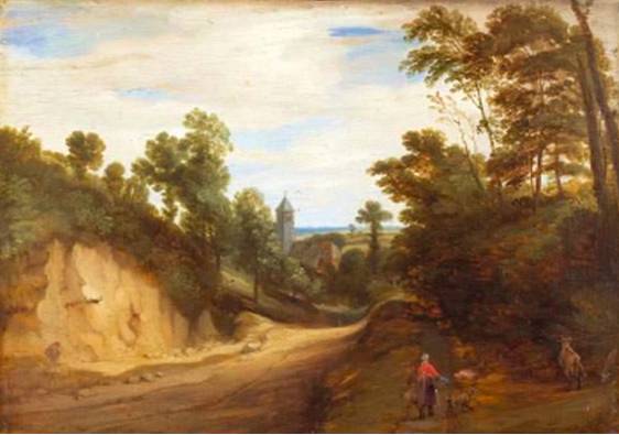 Landscape with Travelers near a Village