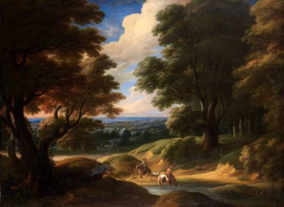 Landscape with Horsemen and Hounds