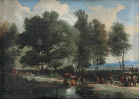 Cow Herder Watering his Cattle
