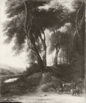 Wooded Landscape with Herdsman and Cattle
