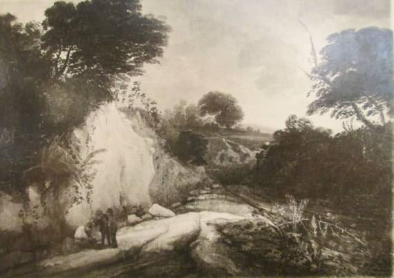 Sunken Road with conversing Peasants