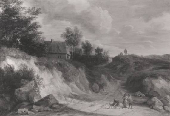 Cottage on Hill and Sunken Lane