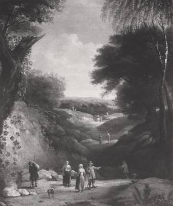 An Extensive Wooded Landscape, with Travellers