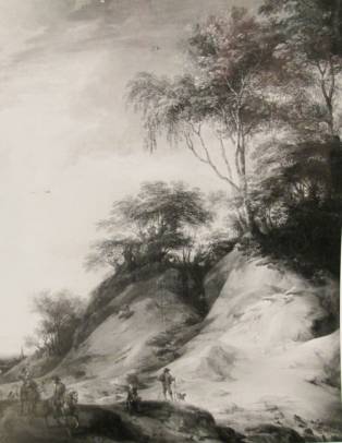 Wooded Escarpment with Horsemen and Travelers