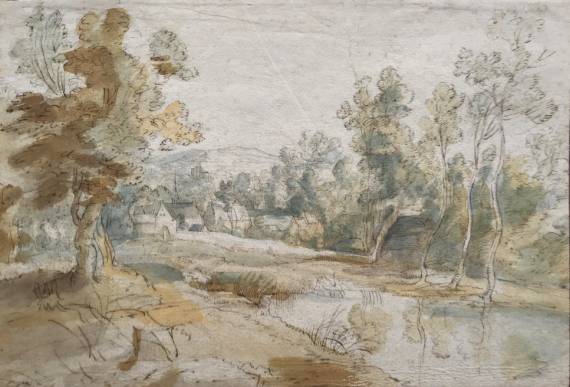 View of a Monastery in the Forêt de Soignes