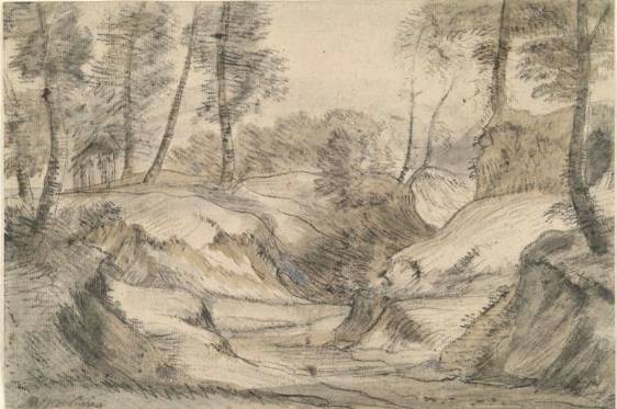 Ondulating Wooded Landscape with Sunken Road