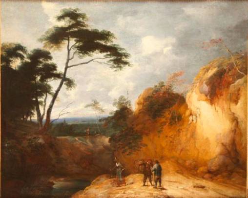 Landscape wit Bank and Trees
