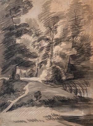 A Wooded Landscape with a Pond