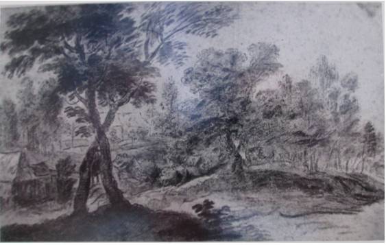 Cottages in a Wooded Landscape