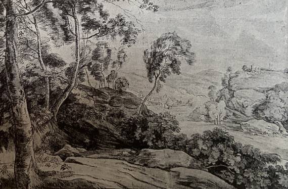 Landscape with a View from a Wooded Slope Across the Valley