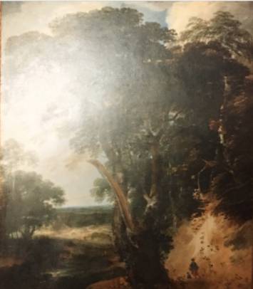A Large Tree near a Wooded Escarpment
