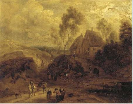 Landscape with Figures on a Track