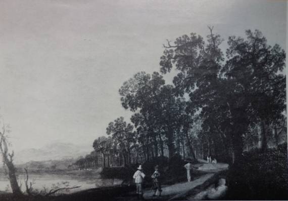 Huntsmen on a Wooded Road