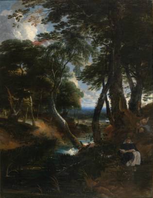 Wooded Landscape with Sint Dominic
