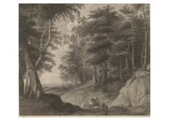 prints CB:1006 Wooded Landscape with Horsecart