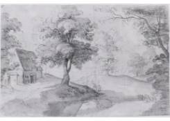 Wooded Landscape with Small Cottage