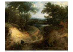 A Wooded Landscape with Sandy Escarpment and Travelers