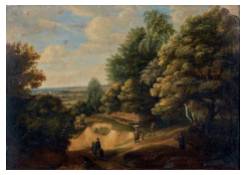 Fgures in a Wooded Landscape