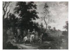 Landscapes with Soldiers, Horsemen and Hunters 