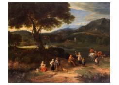 Peasants in a Hilly Landscape