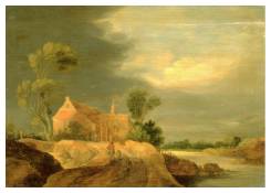 Landscape with a Farm by a River