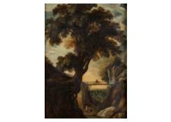 paintings CB:129 Rocky Landscape with High Tree