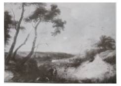 Work 131: Distant View with Bank and Trees