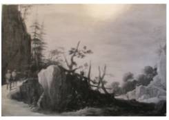 Work 142: Rocky Landscape with Conversing Men