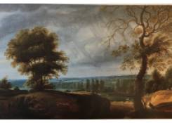 paintings CB:179 Extensive Wooded Landscape with a Sheperd and his Flock
