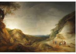 Hilly Landscape with Carts and Riders