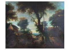 paintings CB:362 Hamlet in a Wooded Landscape