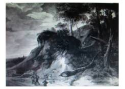 Hilly Landscape with Broken Tree