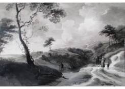 A Dune Landscape with Peasants on a Sandy Path 