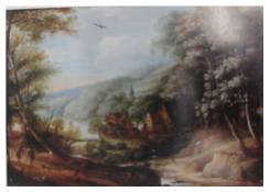 Work 256: Wooded River Landscape with Village