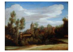 A Hamlet behind Trees