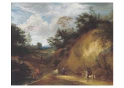 paintings CB:292 Landscape with a Rider watering a Horse at a Stream