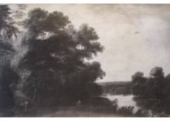 Work 30: Travellers on a Path near a Pond